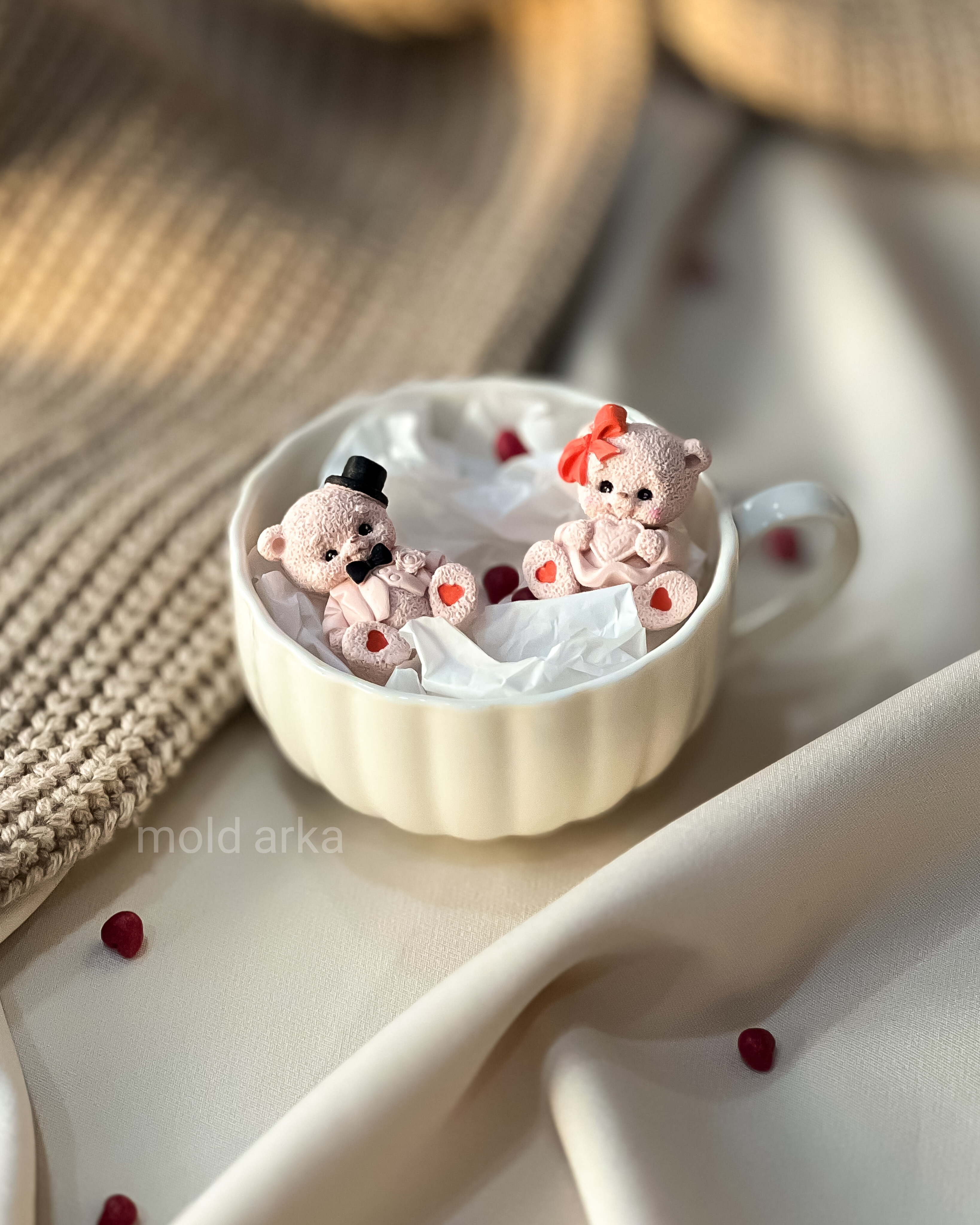 قالب سیلیکونی تدی عروس و داماد مینی