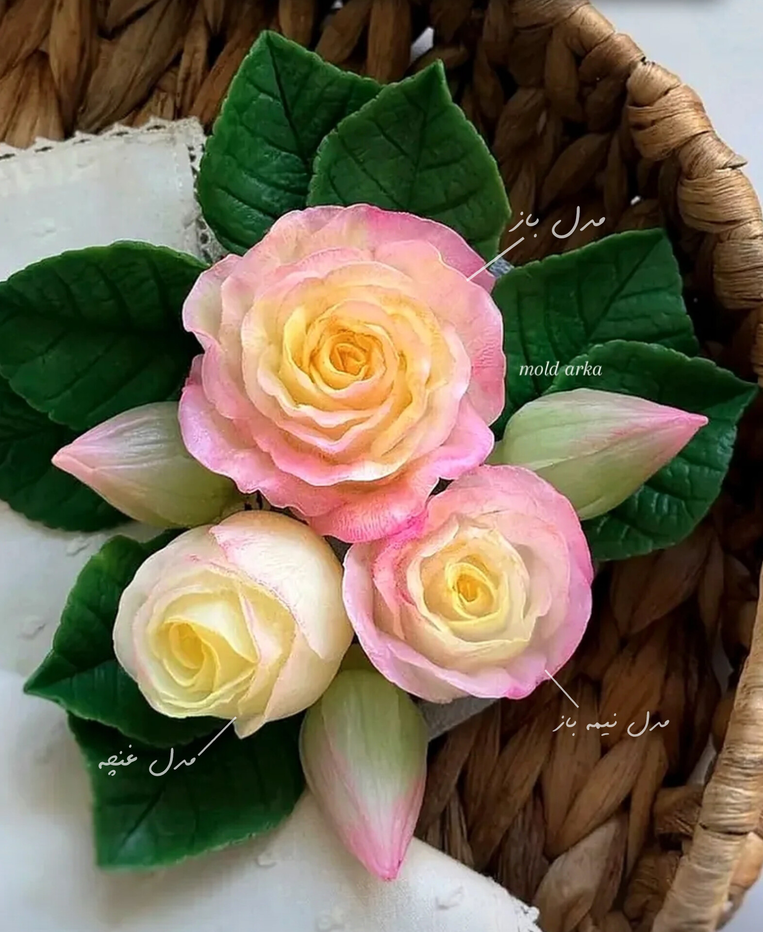 قالب سیلیکونی گل رز آنجلیکا
