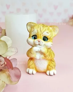 قالب سیلیکونی گربه قلبی ۲