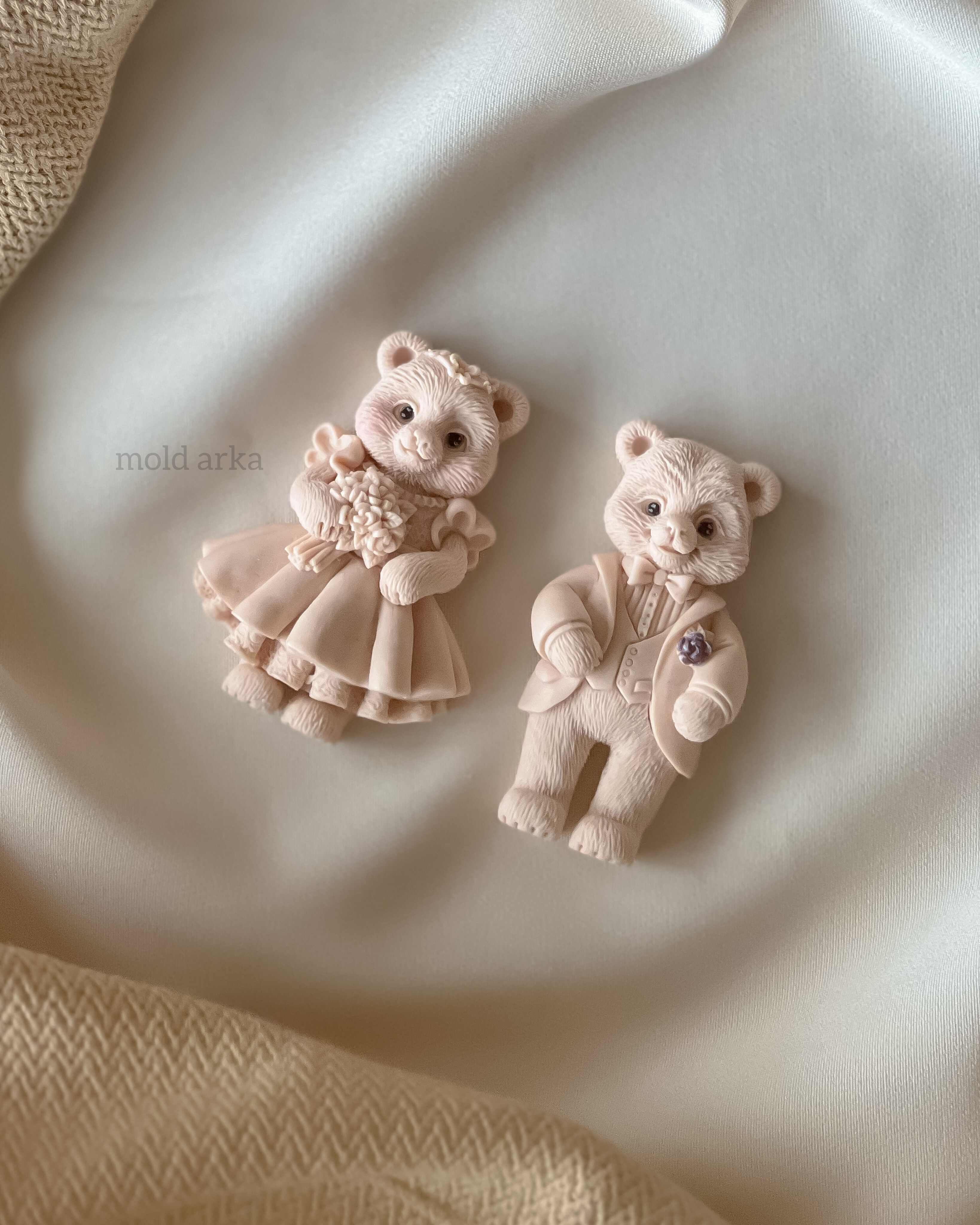 قالب سیلیکونی تدی عروس و داماد