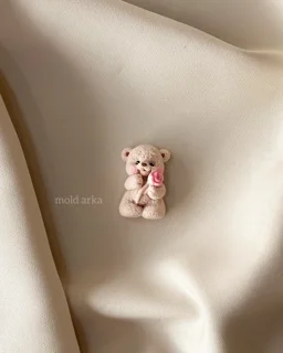 قالب سیلیکونی تدی گل بدست مینی