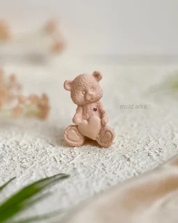 قالب سیلیکونی تدی قلبی تخفیفی-سالم